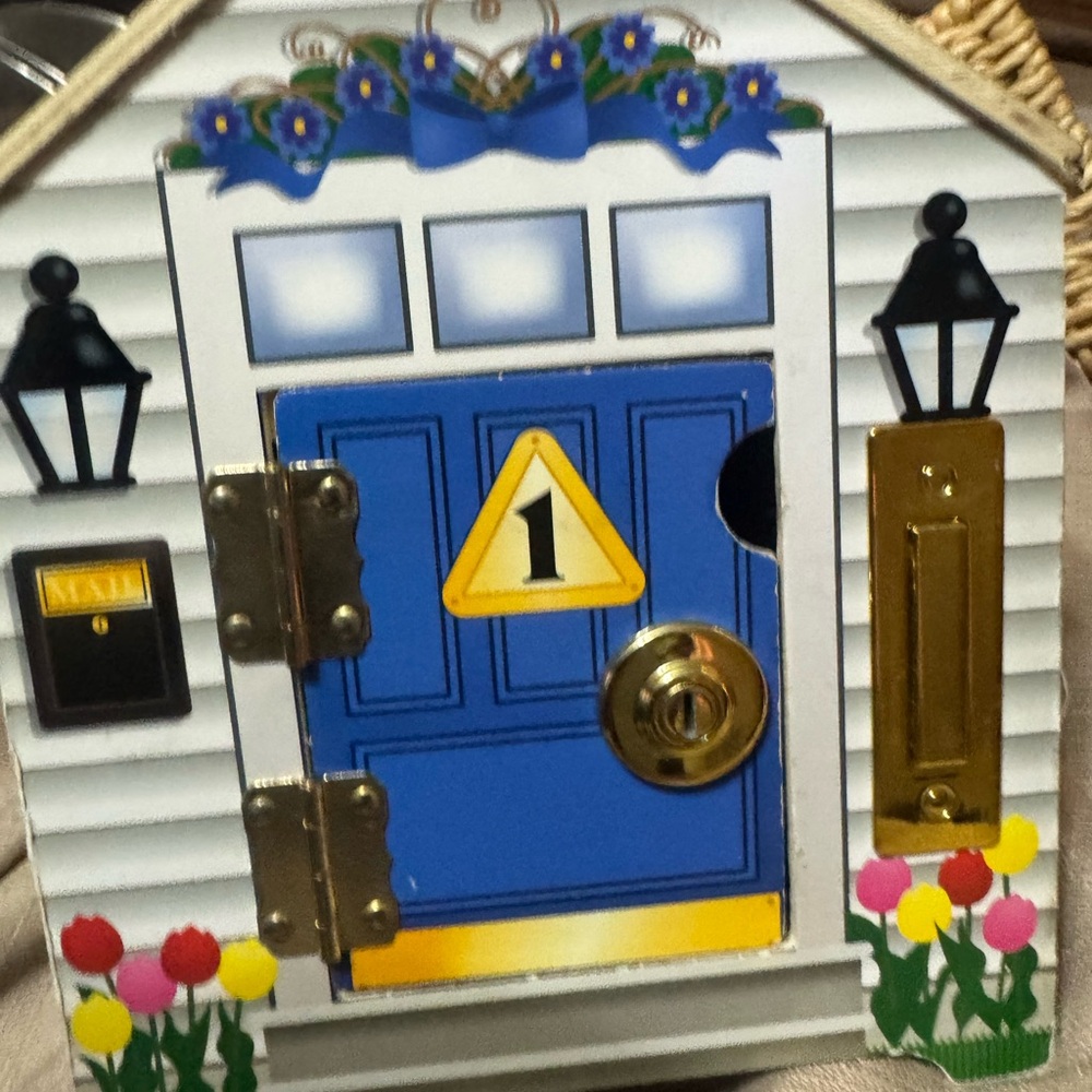 Melissa & Doug Colorful Toy House with keys and doorbells